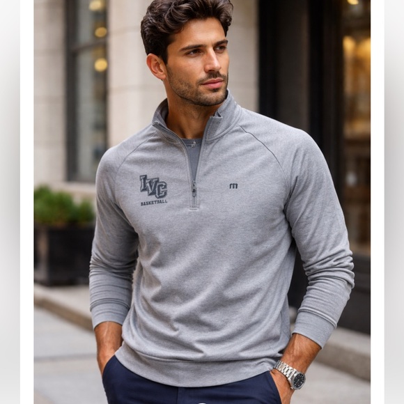 🔥TRAVIS MATHEW 🔥Perfomance quarter zip sz XL Gray logo PriceFirm!